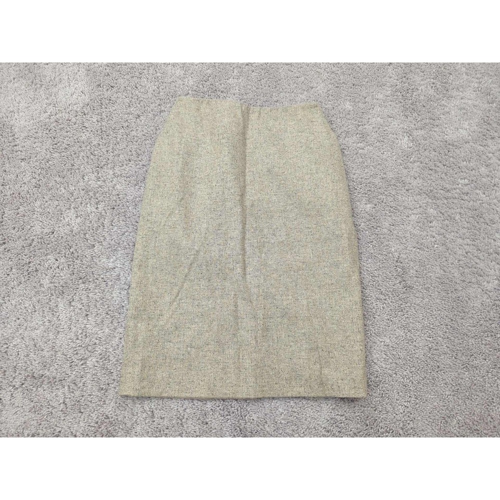 Ann Taylor Pencil Skirt Womens 2P PETITES Midi Lined Wool Silk Made in Korea